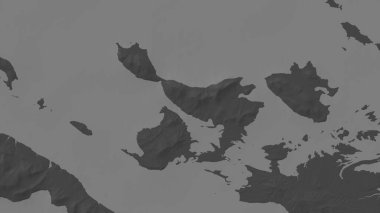 Güney Atlantik Okyanusu 'ndaki Saunders Adası bilek yüksekliği haritasında