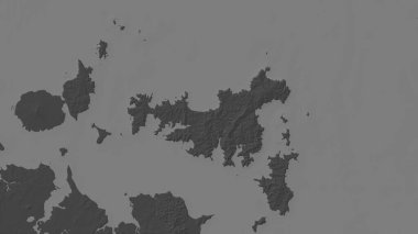 Güney Pasifik Okyanusu 'ndaki Waiheke Adası bilek yüksekliği haritasında
