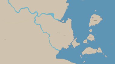 Arafura Denizi 'nde OSM standart haritasında Pulau Aranlau