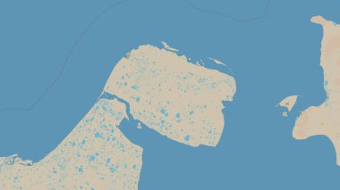 Doğu Sibirya Denizi 'ndeki Ayon Adası topografik, OSM standart haritası