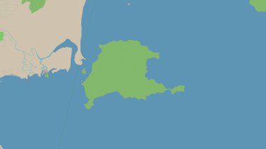 Banda Denizi 'nde OSM standart haritasında Pulau Bahubulu