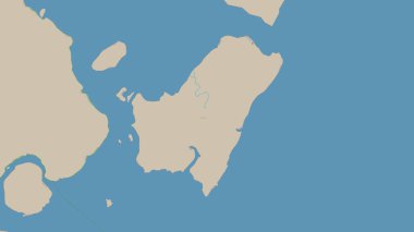Arafura Denizi 'nde OSM standart haritasında Pulau Barakan
