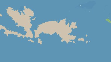 Solomon Denizi 'ndeki Basilaki Adası, OSM standart haritasında yer almaktadır.