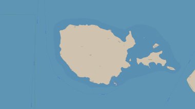 Flores Denizi 'ndeki Pulau Besar topografik, OSM standart haritası üzerinde