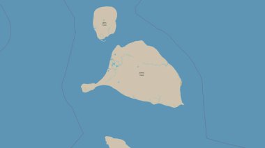 Laptev Denizi 'ndeki Bolşoy Lyakhovsky Adası, OSM standart haritası.