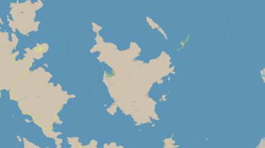 Filipin Denizi 'ndeki Buad Adası, OSM standart haritası üzerinde