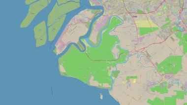 OSM standart haritası üzerinde Malacca Boğazı 'nda Pulau Carey