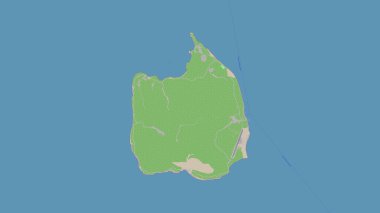 Andaman veya Burma Denizi 'ndeki OSM standart haritasında Nicobar Adası.