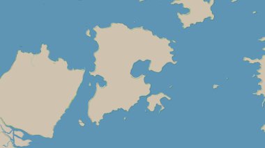 Arafura Denizi 'ndeki Merkez Adası, OSM standart haritası üzerinde