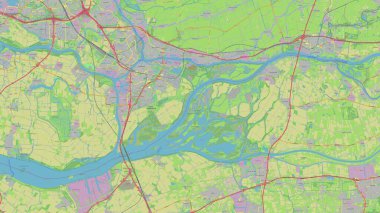 Kuzey Denizi 'nde Eiland van Dordrecht, OSM standart haritası üzerinde