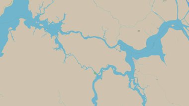 Ilha Grande do Pacajai Güney Atlantik Okyanusu 'nda bir topografik, OSM standart haritası üzerinde