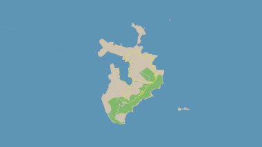 Sarı Deniz 'deki Haiyang Adası, OSM standart haritası.