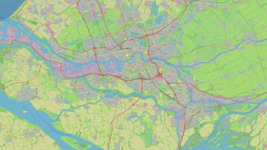 Kuzey Denizi 'ndeki IJsselmonde Adası, OSM standart haritası üzerinde