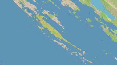 Adriyatik Denizi 'ndeki Incoronata Adası, OSM standart haritası üzerinde