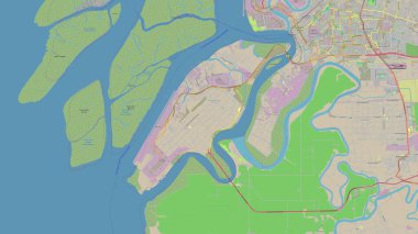 OSM standart haritası üzerinde Malacca Boğazı 'nda Pulau Indah