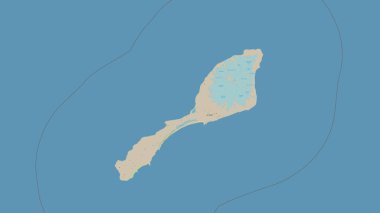 Norveç Denizi 'ndeki Jan Mayen Adası, OSM standart haritası üzerinde