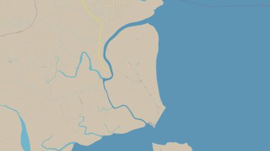 OSM standart haritası üzerinde Malacca Boğazı 'nda Pulau Kampai