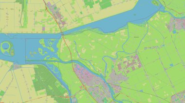 Kuzey Denizi 'ndeki Kampereiland Adası, OSM standart haritasında yer almaktadır.