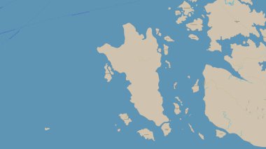 Güney Çin Denizi 'nde bulunan Pulau Kapaladjernih OSM standart haritası üzerinde