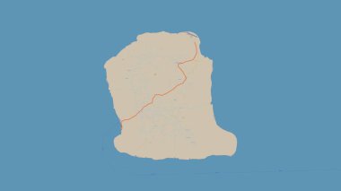 Banda Denizi 'nde bulunan Pulau Kisar, OSM standart haritası üzerinde