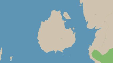 Andaman 'daki Maingy Adası veya OSM standart haritasında Burma Denizi