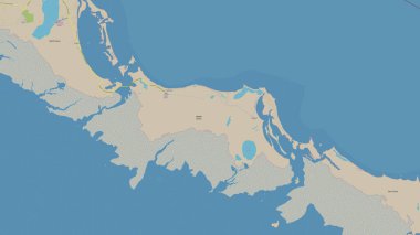 Kuzey Atlantik Okyanusu 'ndaki Orta Caicos Adası OSM standart haritası üzerinde