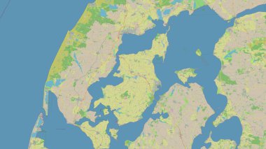 Kuzey Denizi 'ndeki Mors Adası, OSM standart haritası üzerinde