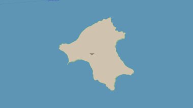 Alaska Körfezi 'ndeki Nakchamik Adası, OSM standart haritası üzerinde.