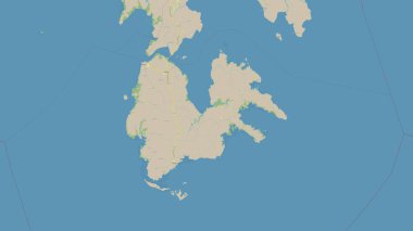 Celebes Denizi 'ndeki Olutanga Adası, OSM standart haritası üzerinde