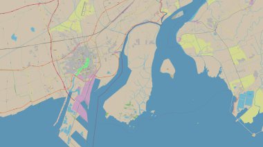 Sarı Deniz 'deki Pidan Adası topografik, OSM standart haritası