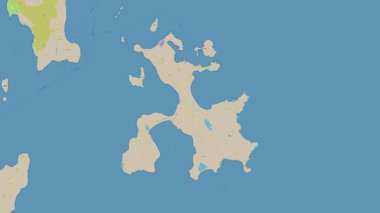 Kuzey Denizi 'ndeki Stronsay Adası OSM standart haritası üzerinde