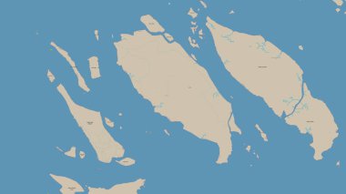 Güney Çin Denizi 'ndeki Pulau Sugi OSM standart haritası üzerinde