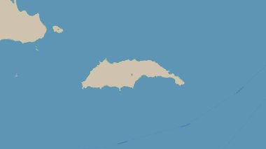 Alaska Körfezi 'ndeki Sutwik Adası topografik, OSM standart haritası