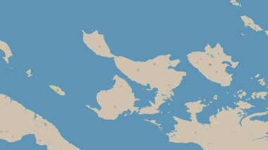 Güney Atlantik Okyanusu 'ndaki Saunders Adası OSM standart haritası üzerinde