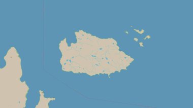 Bering Denizi 'ndeki Unalga Adası, OSM standart haritasında yer almaktadır.