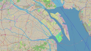 Güney Çin Denizi 'ndeki Wanqingsha Adası, OSM standart haritası üzerinde.