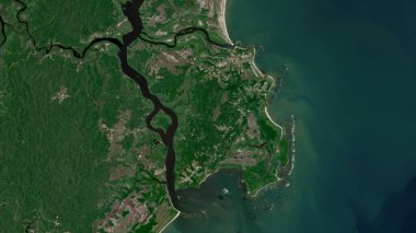 Ilha de Boipeba, Güney Atlantik Okyanusu 'nda 29 Temmuz 2021' de çekilmiş bir uydu görüntüsü.