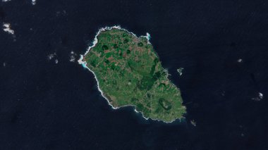 Kuzey Atlantik Okyanusu 'ndaki Ilha Branca 12 Şubat 2021' de çekilmiş bir uydu görüntüsü.