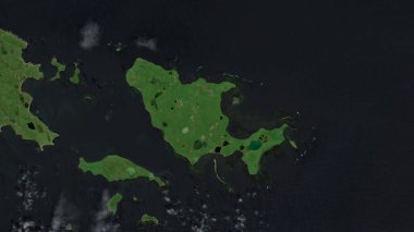 Caton Island in the Gulf of Alaska on a satellite image taken in August 15, 2019 clipart