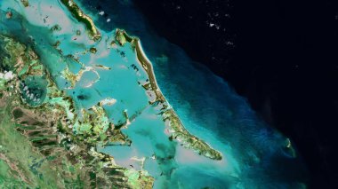 Kuzey Atlantik Okyanusu 'ndaki Cayo Cruz Adası 12 Ocak 2024' te çekilmiş bir uydu görüntüsü.