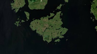 Duke Adası, Güneydoğu Alaska ve British Columbia 'nın Sahil Suları' nda 9 Eylül 2020 'de çekilmiş bir uydu görüntüsüyle çekilmiştir.