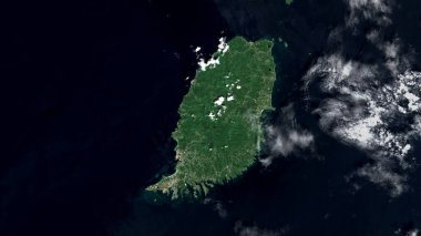 Grenada Island in the Caribbean Sea on a satellite image taken in October 15, 2020 clipart