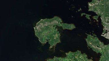 Bothnia Körfezi 'ndeki Hailuoto Adası. 21 Temmuz 2024' te çekilmiş bir uydu görüntüsü.
