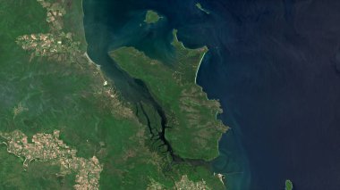 Mercan Denizi 'ndeki Hinchinbrook Ulusal Parkı 9 Aralık 2022' de çekilmiş bir uydu görüntüsü.