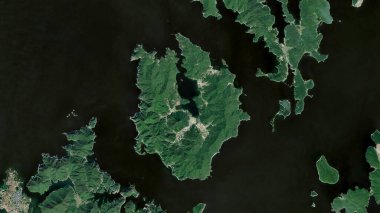 Hisakajima in the Japan Sea on a satellite image taken in March 10, 2023 clipart