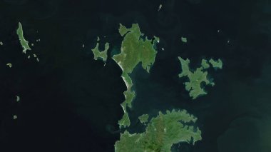 Pa Law Kar Kyun Adası Andaman veya Burma Denizi 'nde 5 Aralık 2021' de çekilmiş bir uydu görüntüsü.