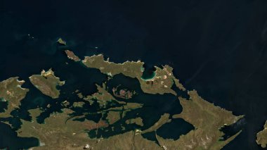 Güney Atlantik Okyanusu 'ndaki Çakıl Adası 17 Ocak 2024' te çekilmiş bir uydu görüntüsü.