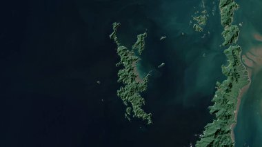 Andaman veya Burma Denizi 'ndeki Pyin Sa Bu Kyun Adası 20 Aralık 2023' te çekilmiş bir uydu görüntüsü.