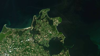 Baltık Denizi 'ndeki Rugen Adası 5 Haziran 2023' te çekilmiş bir uydu görüntüsü.