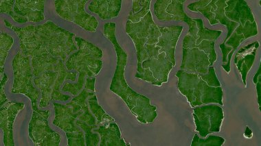 17 Aralık 2023 'te Bengal Körfezi' ndeki Talpatti Adası 'nda bir uydu görüntüsü çekildi.